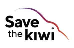 Save the Kiwi with an outline of a kiwi