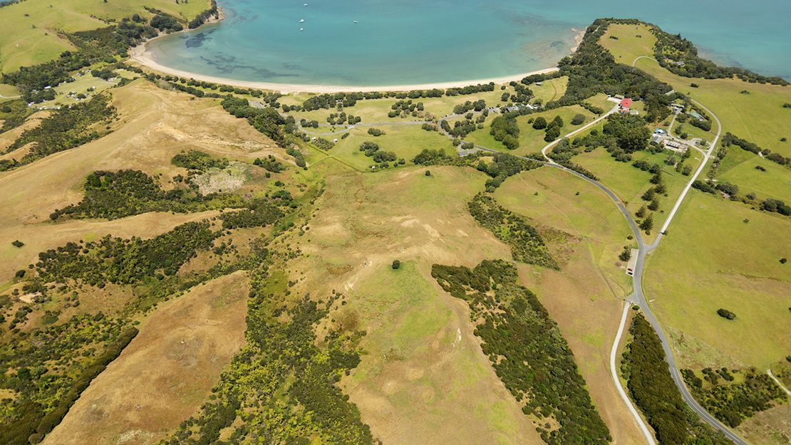 Te Haruhi Bay looking south. 