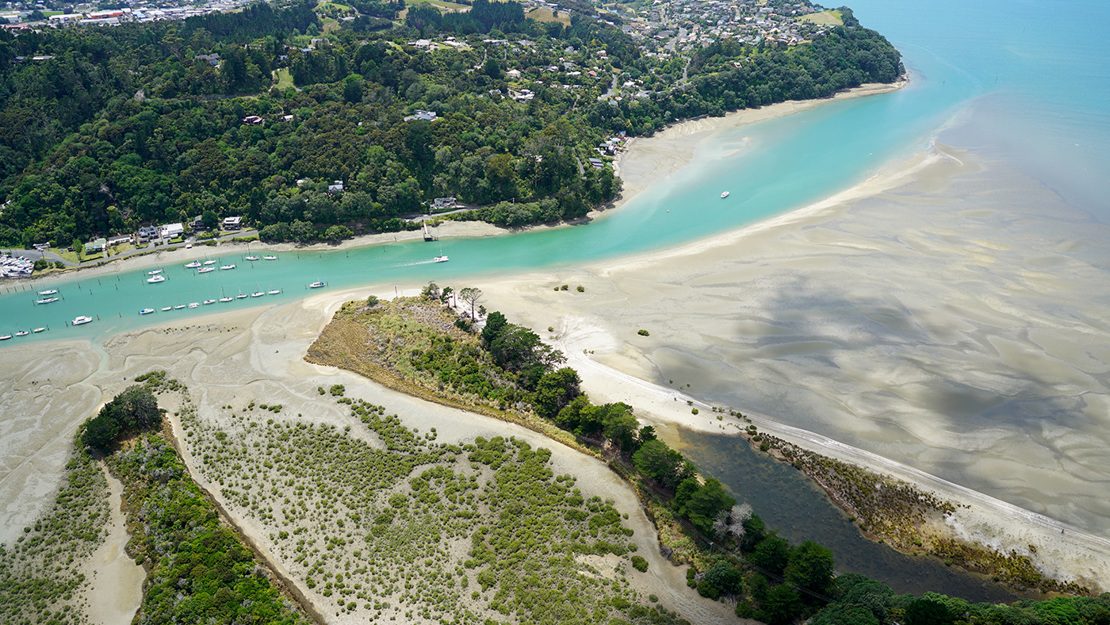 Weiti River Shell Barrier.