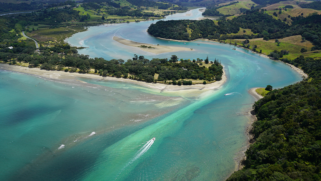 Puhoi river and estuary. 